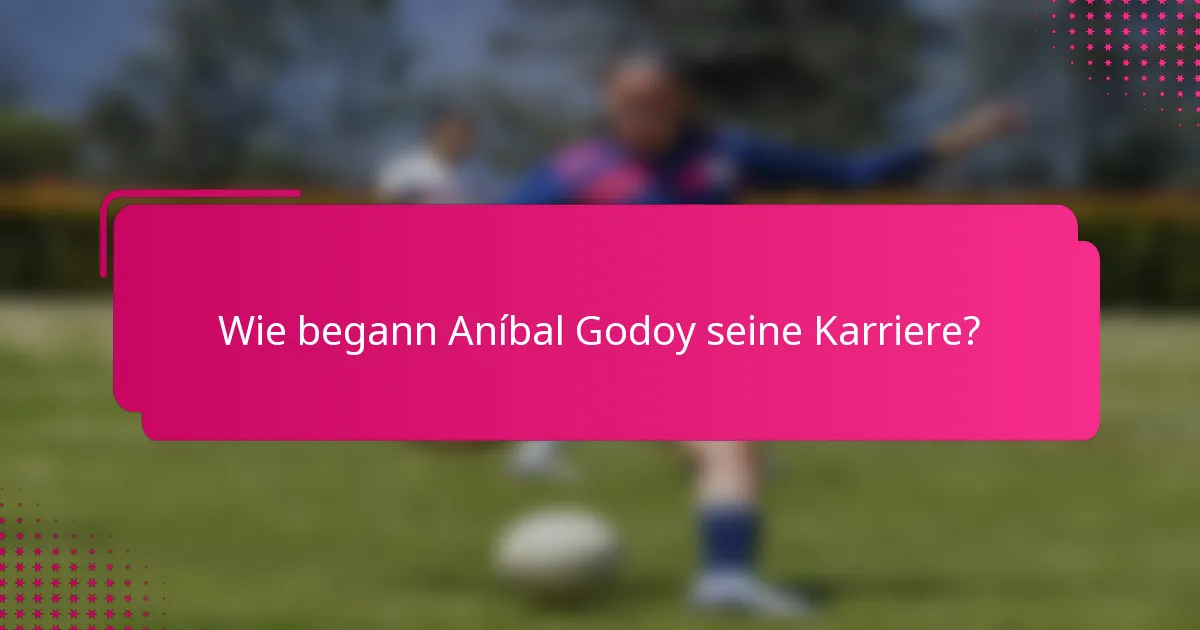 Wie begann Aníbal Godoy seine Karriere?